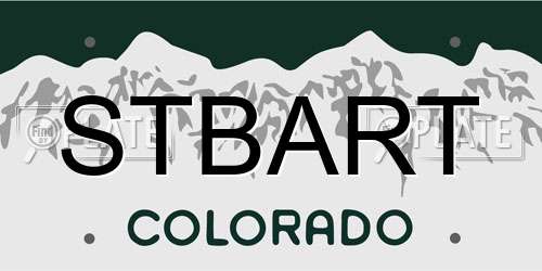 STBART Colorado License Plate