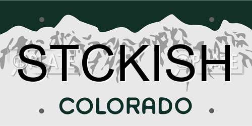 STCKISH Colorado License Plate
