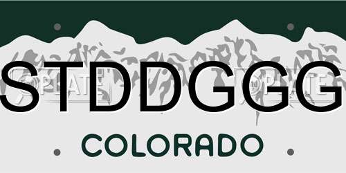 STDDGGG Colorado License Plate