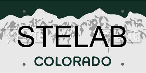 STELAB Colorado License Plate