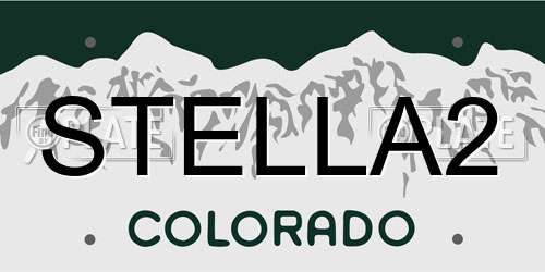 STELLA2 Colorado License Plate