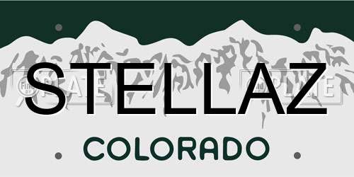 STELLAZ Colorado License Plate