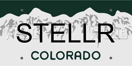 STELLR Colorado License Plate