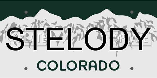 STELODY Colorado License Plate