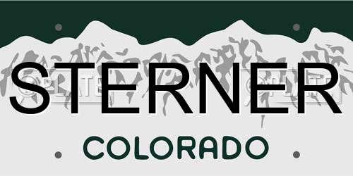 STERNER Colorado License Plate