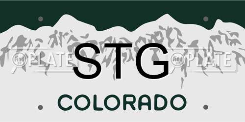 STG Colorado License Plate