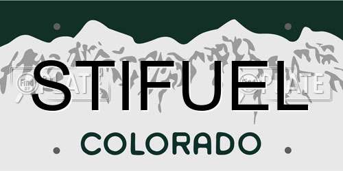 STIFUEL Colorado License Plate