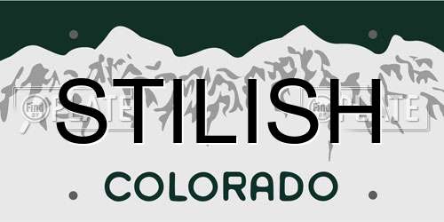 STILISH Colorado License Plate