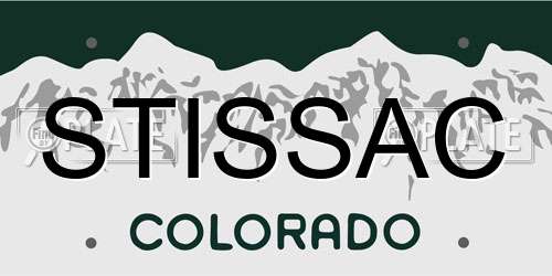 STISSAC Colorado License Plate