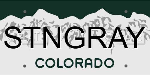 STNGRAY Colorado License Plate
