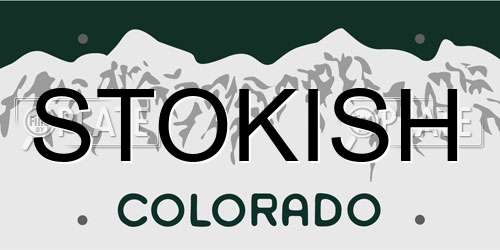 STOKISH Colorado License Plate