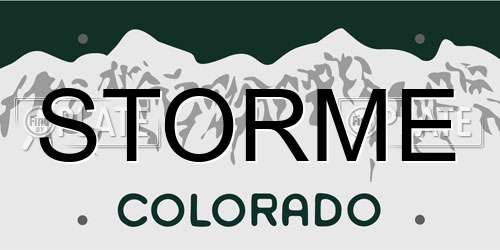 STORME Colorado License Plate