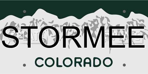 STORMEE Colorado License Plate