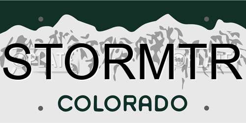 STORMTR Colorado License Plate