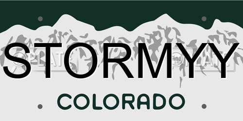 STORMYY Colorado License Plate
