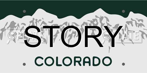 STORY Colorado License Plate