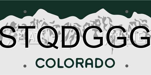 STQDGGG Colorado License Plate