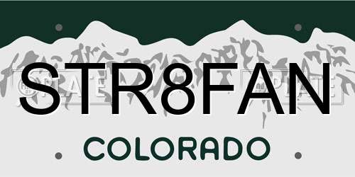 STR8FAN Colorado License Plate