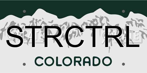 STRCTRL Colorado License Plate