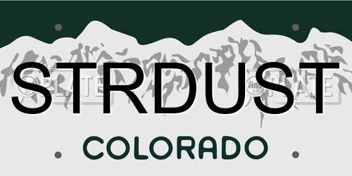 STRDUST Colorado License Plate