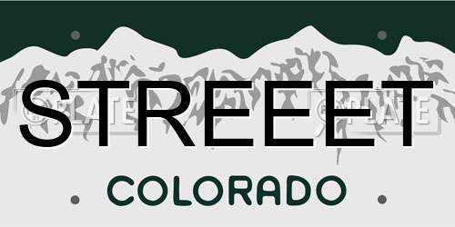 STREEET Colorado License Plate