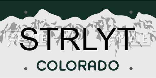 STRLYT Colorado License Plate