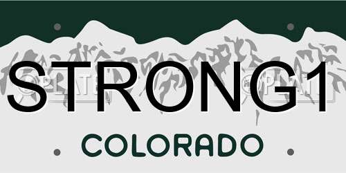 STRONG1 Colorado License Plate