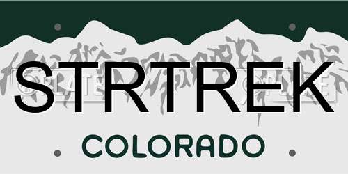 STRTREK Colorado License Plate
