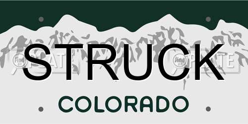 STRUCK Colorado License Plate
