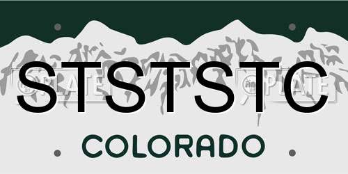 STSTSTC Colorado License Plate