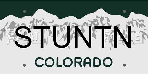 STUNTN Colorado License Plate