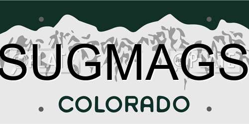 SUGMAGS Colorado License Plate