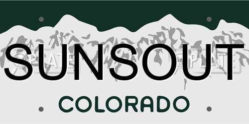 SUNSOUT Colorado License Plate