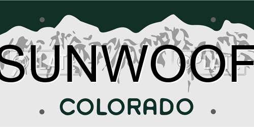 SUNWOOF Colorado License Plate