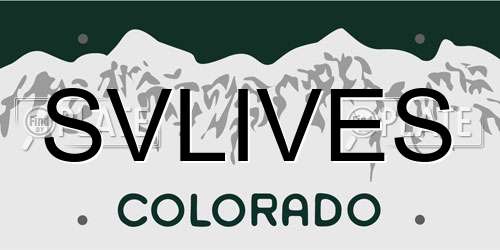 SVLIVES Colorado License Plate