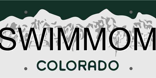 SWIMMOM Colorado License Plate