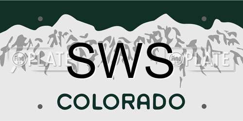 SWS Colorado License Plate