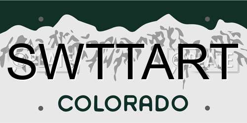 SWTTART Colorado License Plate