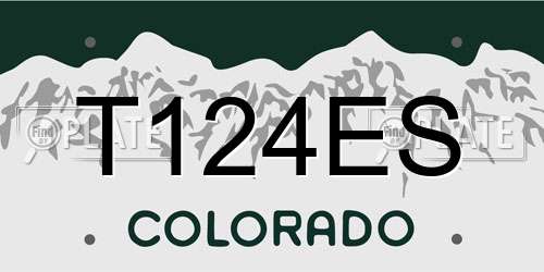 T124ES Colorado License Plate