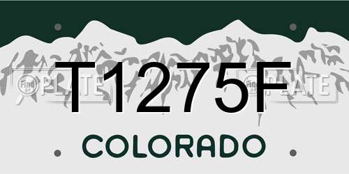 T1275F Colorado License Plate