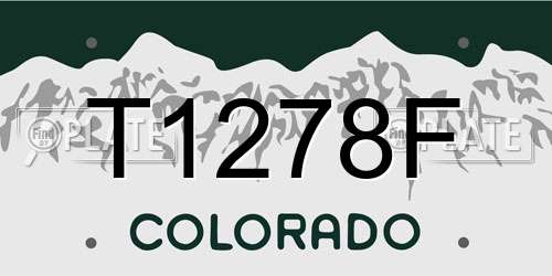 T1278F Colorado License Plate