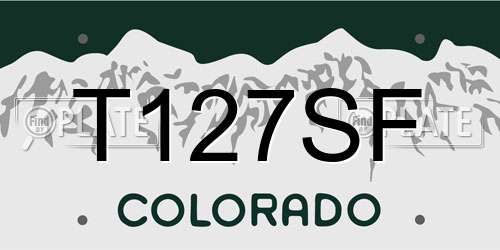 T127SF Colorado License Plate