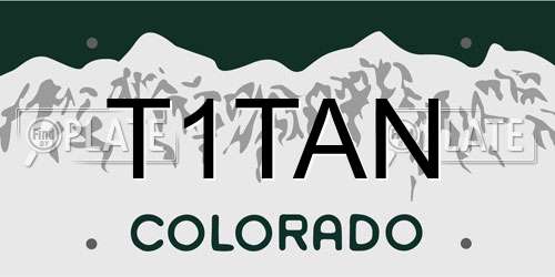T1TAN Colorado License Plate
