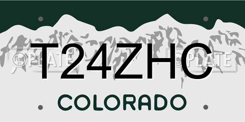 T24ZHC Colorado License Plate