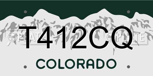 T412CQ Colorado License Plate