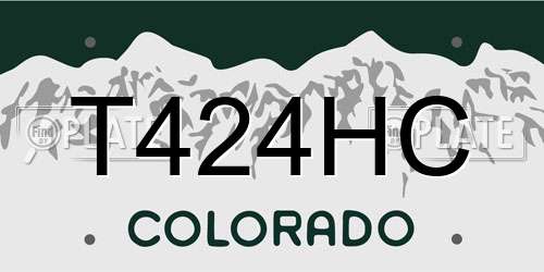 T424HC Colorado License Plate