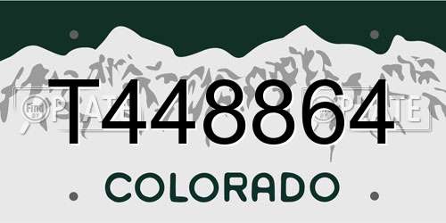 T448864 Colorado License Plate
