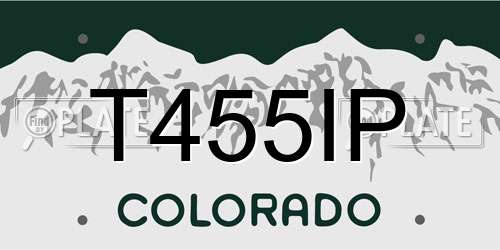T455IP Colorado License Plate