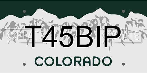 T45BIP Colorado License Plate