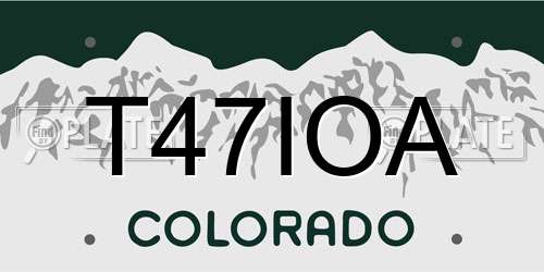 T47IOA Colorado License Plate